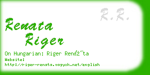 renata riger business card